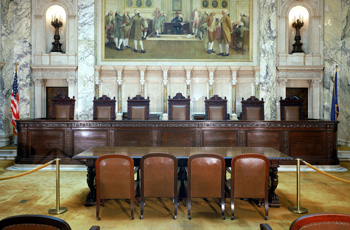 Supreme Court hearing room