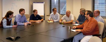 CCAP SAG Members (from left to right) Mary Feldman, Jeff Standiford, John Hutchins, Ken McKelvey, Kevin Baeten, Kevin Grittner, Pete Klukowski, and Bill Severson.  Not shown: Peter Brant.