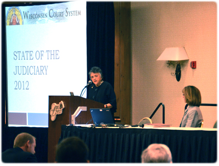 Supreme Court Chief Justice Shirley S. Abrahamson delivers the State of the Judiciary speech