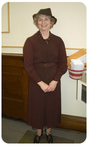 Lafayette County Clerk of Court Kitty McGowen is all dolled up for her role as an extra in the film Public Enemies. (Photo by Gail Richardson)