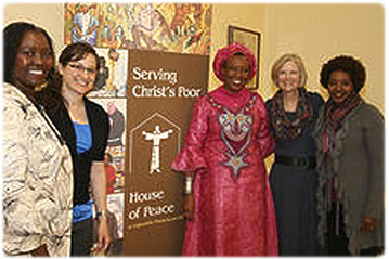 From left to right: Deputy Chief Judge Maxine A. White, Milwaukee County Circuit Court; Nicole Cameli, a law student and Student Coordinator for the Marquette Volunteer Legal Clinic; Opus Prize Winner Maggy Barankitse from Burundi; Atty. Julie Darnieder, Marquette Volunteer Legal Clinic Director; and Christine Ngomirakiza from Burundi.