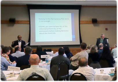 a district training session on permanency hearings