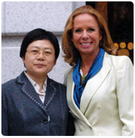 Jane Gao Yudong, a Beijing lawyer, visited with Justice Annette Kingsland Ziegler during an exchange program that included two weeks in Wisconsin.  