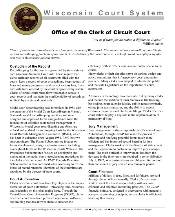 Clerk of Circuit Courts