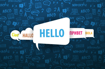 illustration of 'hello' in different languages