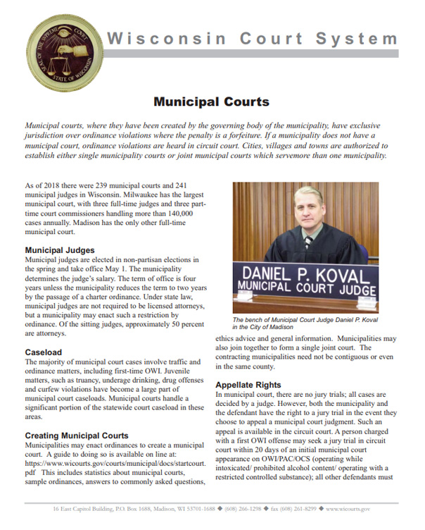 Municipal courts