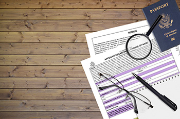 name change forms and passport