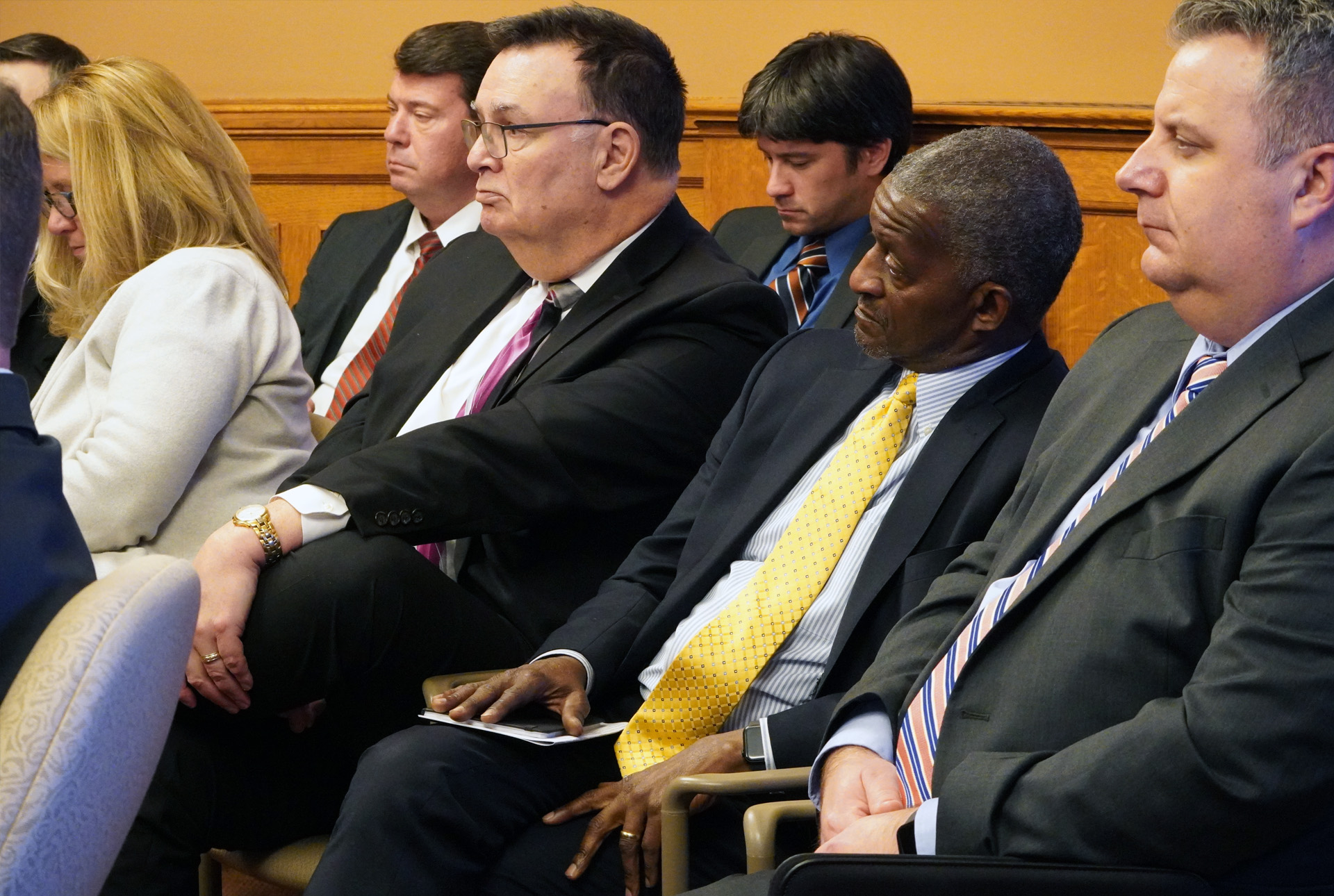 Director of State Courts Audrey Skwierawski, Chief Judge John Dutcher, and Adam Plotkin testify on Assembly Bill 514.