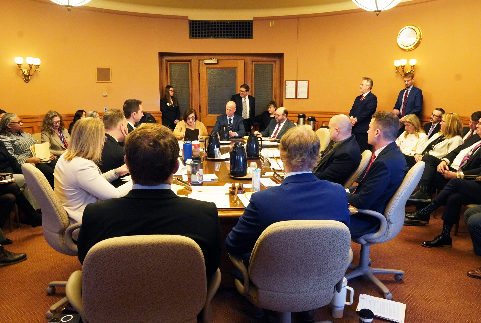Director of State Courts Audrey Skwierawski, Chief Judge John Dutcher, and Adam Plotkin testify on Assembly Bill 514.
