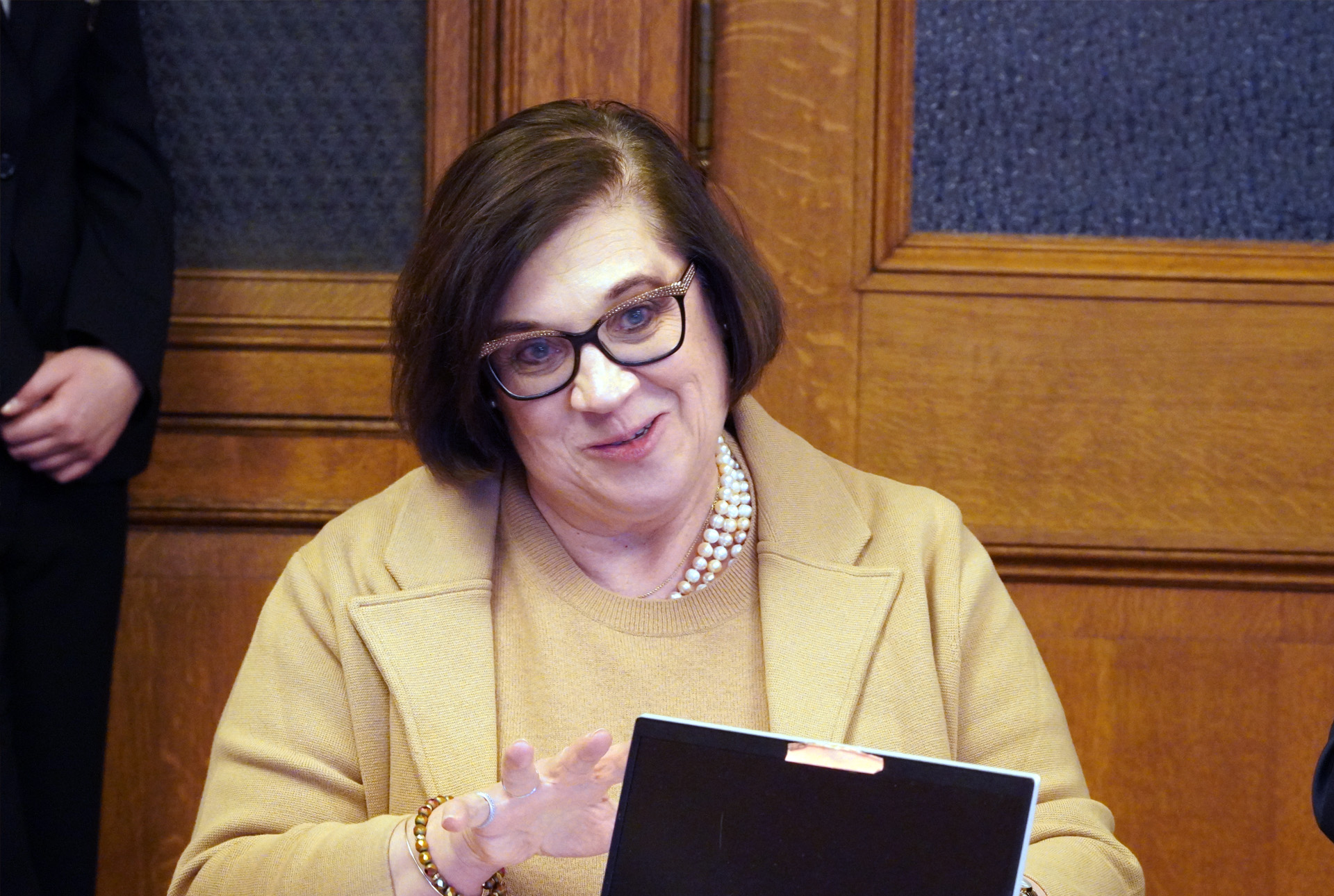 Director of State Courts Audrey Skwierawski, Chief Judge John Dutcher, and Adam Plotkin testify on Assembly Bill 514.