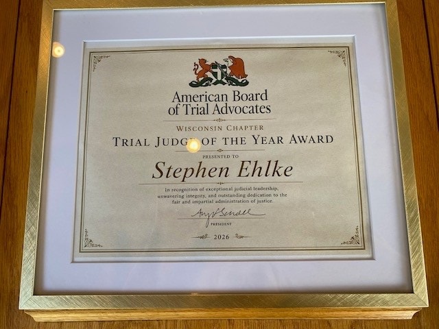 Hon. Stephen E. Ehlke award