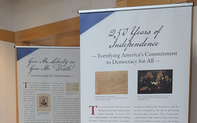 Traveling Law Library display