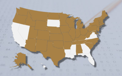 UBE exam coverage map by state