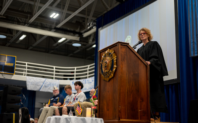 Justice Dallet addresses students, administers oath at Badger Boys State