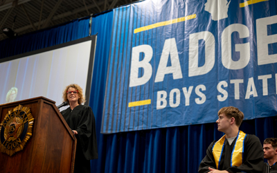 Justice Dallet addresses students, administers oath at Badger Boys State
