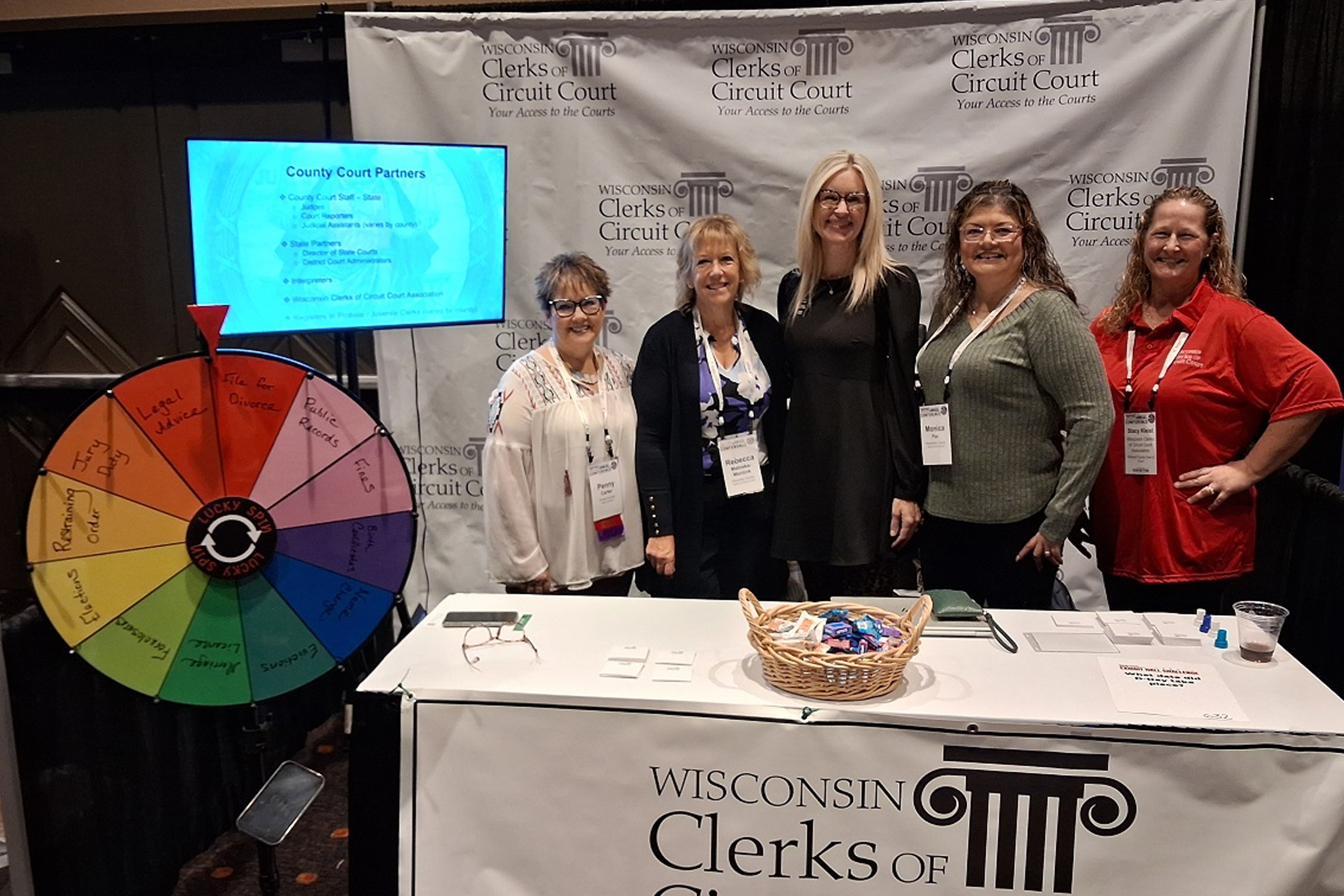 Penny Carter, Forest County; Rebecca Matoska-Mentink, Kenosha County; Miranda Christensen, Adams County; Monica Paz, Waukesha County; and Stacy Kleist, Richland County
